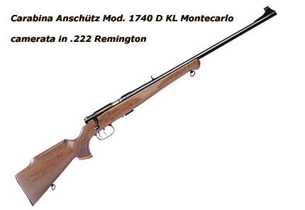 carabina camerata con cartuccia .222 Remington