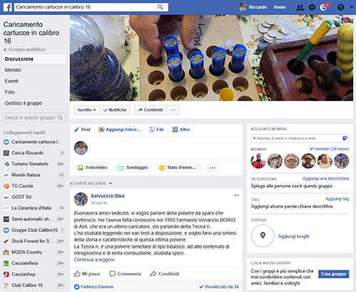 cartucce calibro 16 gruppo facebook caricamento Federico danesin cartucce calibro 16 gruppo facebook caricamento Federico danesin