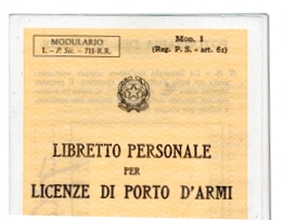 porto d'armi caccia detenzione munizioni resistenza pubblico ufficiale porto d'armi caccia detenzione munizioni resistenza pubblico ufficiale