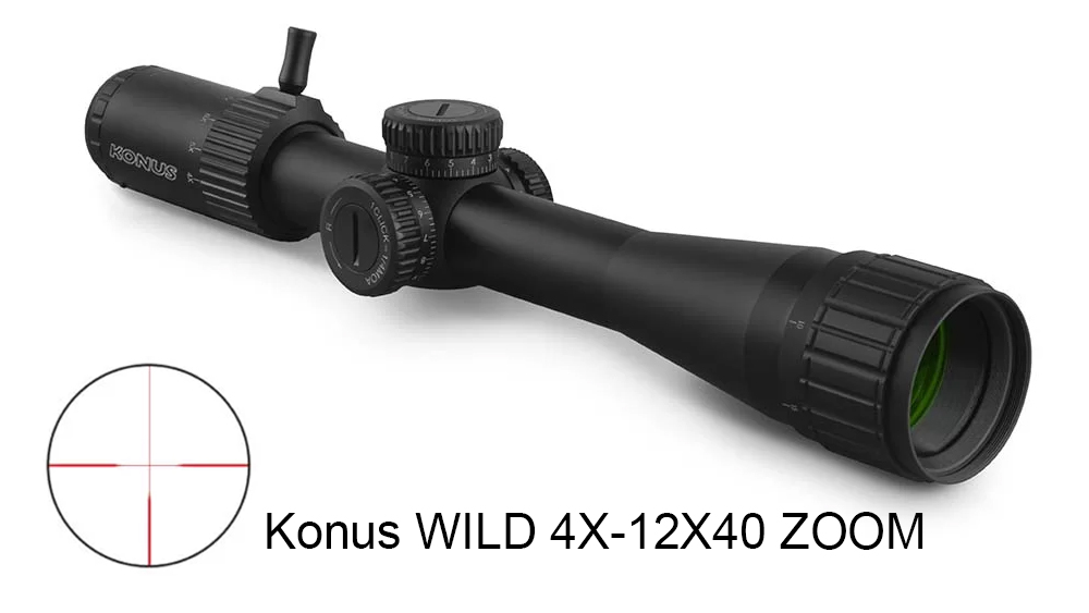ottiche konus wild WILD 3-9x40 e la WILD 4-12x40 caccia cacciatori