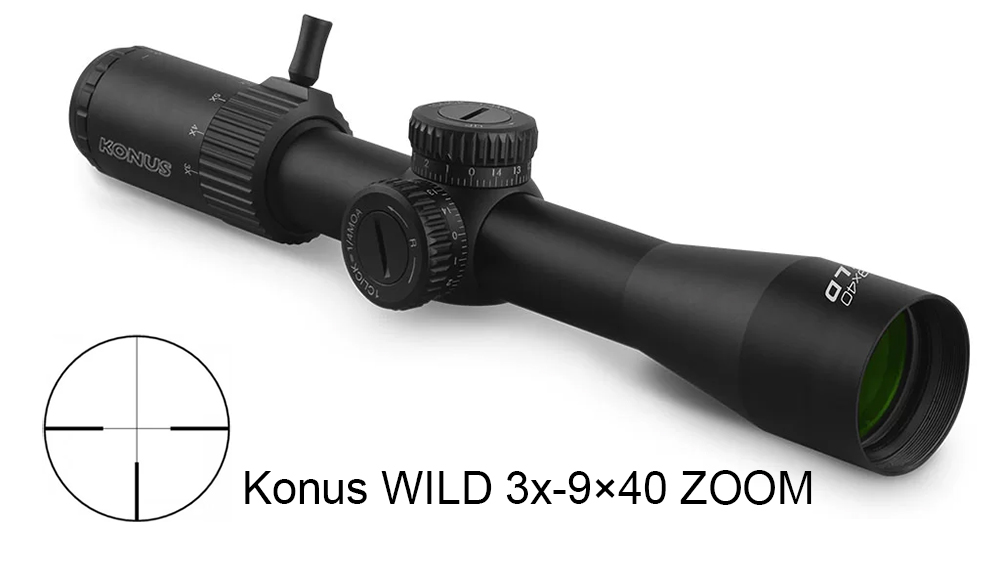 ottiche konus wild WILD 3-9x40 e la WILD 4-12x40 caccia cacciatori