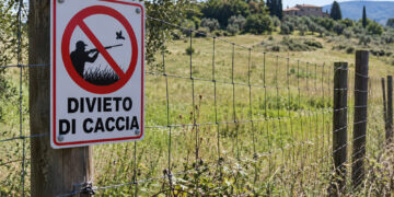 caccia nei fondi privati in Toscana