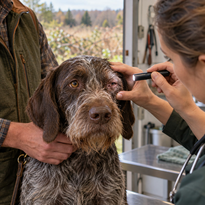 traumi oculari nel cane da caccia