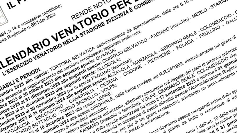 CALENDARI VENATORI 2023-24